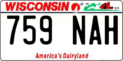 WI license plate 759NAH