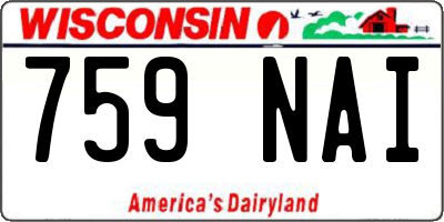 WI license plate 759NAI