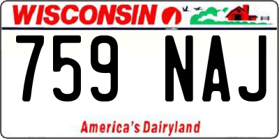 WI license plate 759NAJ