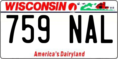 WI license plate 759NAL