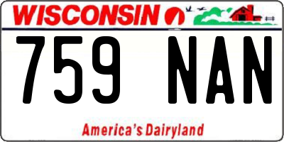 WI license plate 759NAN