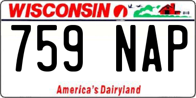 WI license plate 759NAP