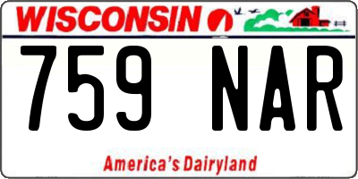 WI license plate 759NAR