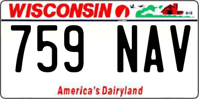 WI license plate 759NAV