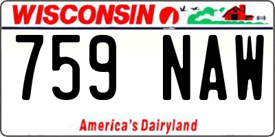 WI license plate 759NAW