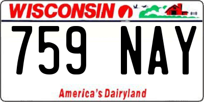 WI license plate 759NAY
