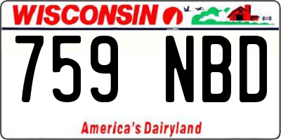 WI license plate 759NBD