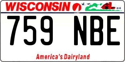 WI license plate 759NBE