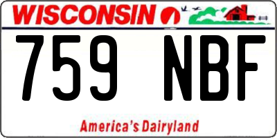 WI license plate 759NBF