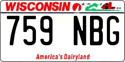 WI license plate 759NBG