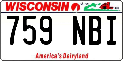 WI license plate 759NBI