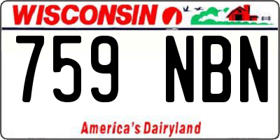 WI license plate 759NBN
