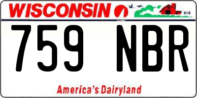 WI license plate 759NBR