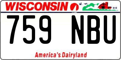 WI license plate 759NBU