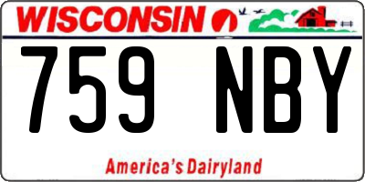 WI license plate 759NBY