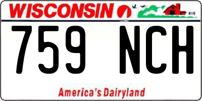 WI license plate 759NCH