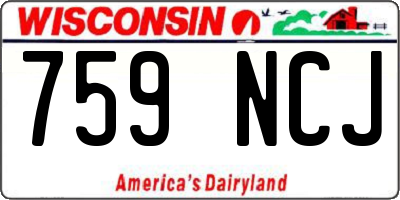 WI license plate 759NCJ