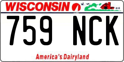 WI license plate 759NCK