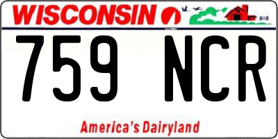 WI license plate 759NCR