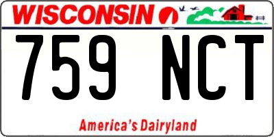 WI license plate 759NCT