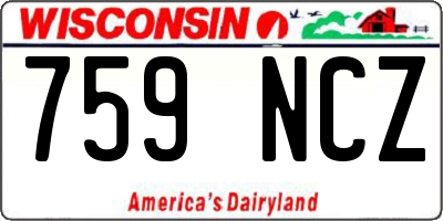 WI license plate 759NCZ