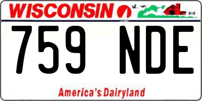 WI license plate 759NDE