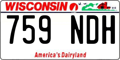 WI license plate 759NDH