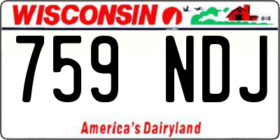 WI license plate 759NDJ
