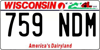 WI license plate 759NDM