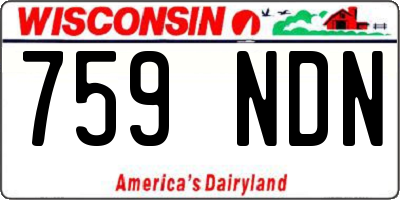 WI license plate 759NDN