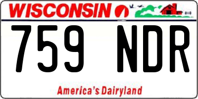 WI license plate 759NDR