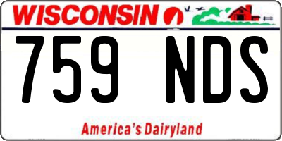 WI license plate 759NDS