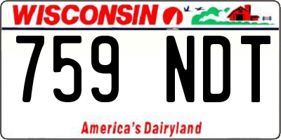 WI license plate 759NDT