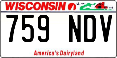 WI license plate 759NDV