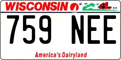 WI license plate 759NEE