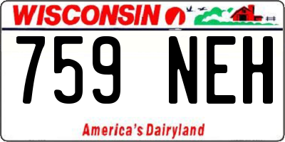 WI license plate 759NEH