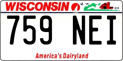 WI license plate 759NEI