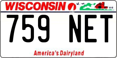 WI license plate 759NET
