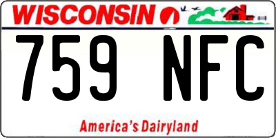 WI license plate 759NFC