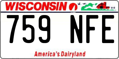 WI license plate 759NFE