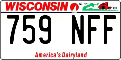 WI license plate 759NFF