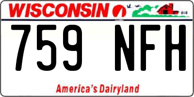 WI license plate 759NFH