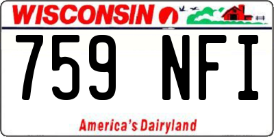 WI license plate 759NFI