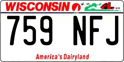 WI license plate 759NFJ