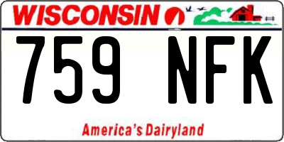 WI license plate 759NFK