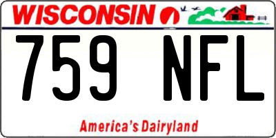 WI license plate 759NFL