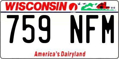 WI license plate 759NFM