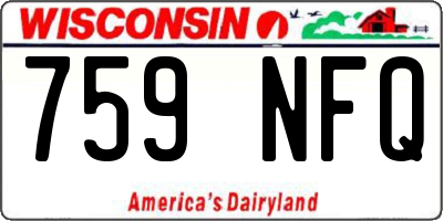 WI license plate 759NFQ