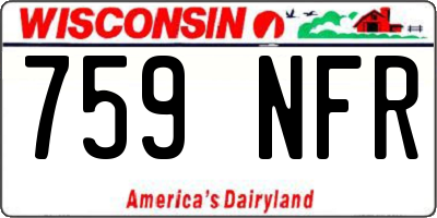 WI license plate 759NFR