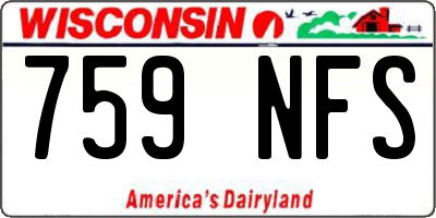 WI license plate 759NFS